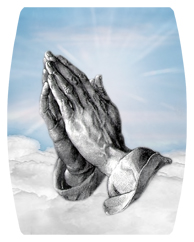 DAREC 103 BL Praying Hands Clouds Blue